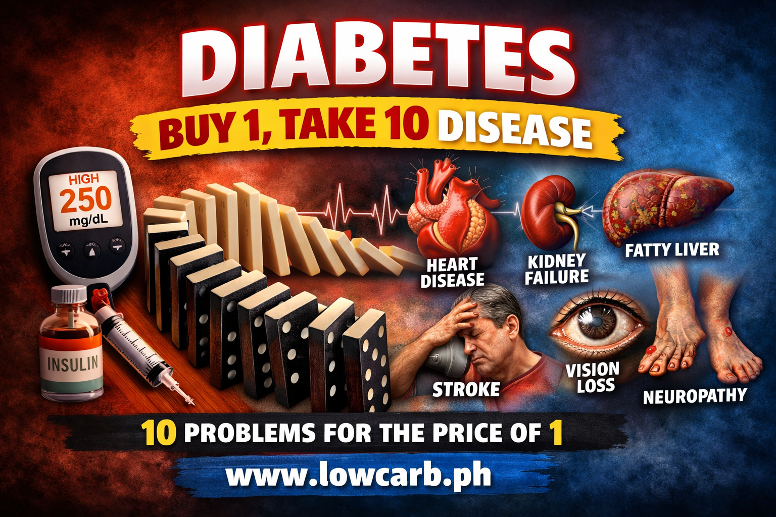 Diabetes ten problems for the price of one metabolic cascade