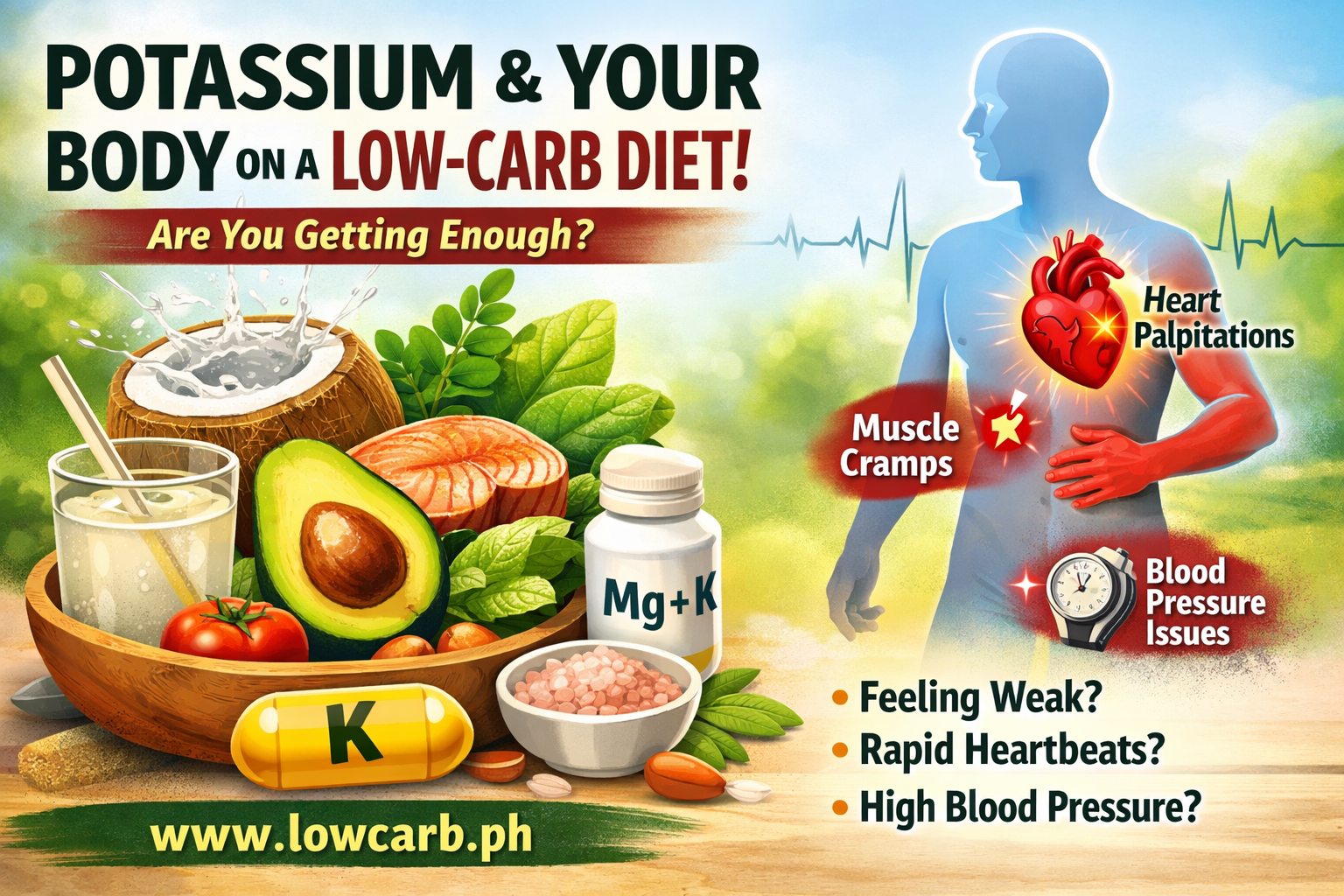 Potassium and your body on a low carb diet